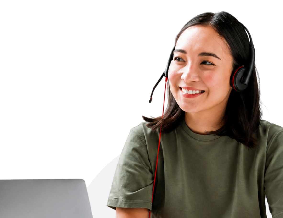 Employee rehearsing an AI role-play conversation
